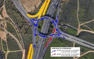 Reabre la glorieta sobre la M-40 junto a la avenida de Arcentales