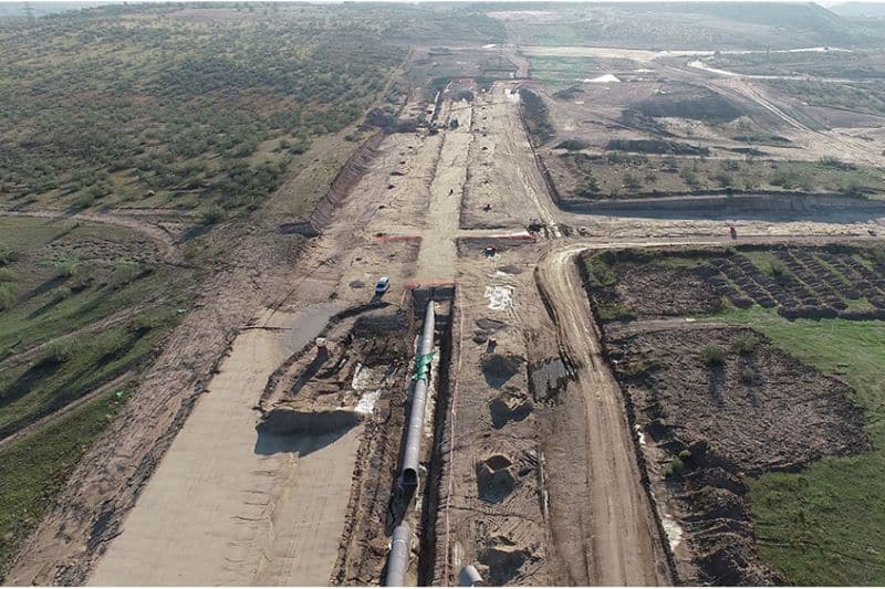 Obras de urbanización en el desarrollo de Los Cerros, en pleno espacio natural (fuente: Junta de Compensación de Los Cerros).