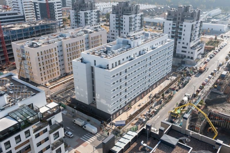 Promociones de vivienda de alquiler Cañaveral 1 y 2 de la Empresa Municipal de la Vivienda y el Suelo de Madrid, en el barrio de El Cañaveral (fuente: Ayuntamiento de Madrid).