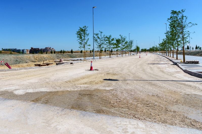 Obras de urbanización de Valdecarros (foto: Fernando Galán).