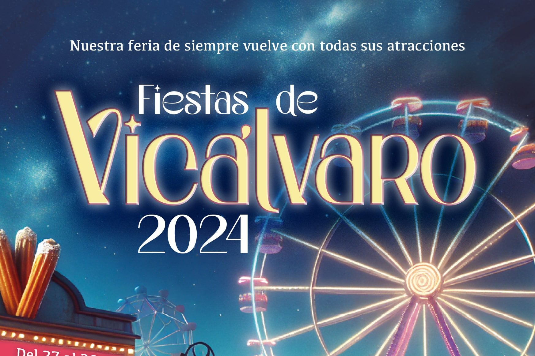 Cartel de las fiestas de Vicálvaro 2024 (fuente: Ayuntamiento de Madrid).