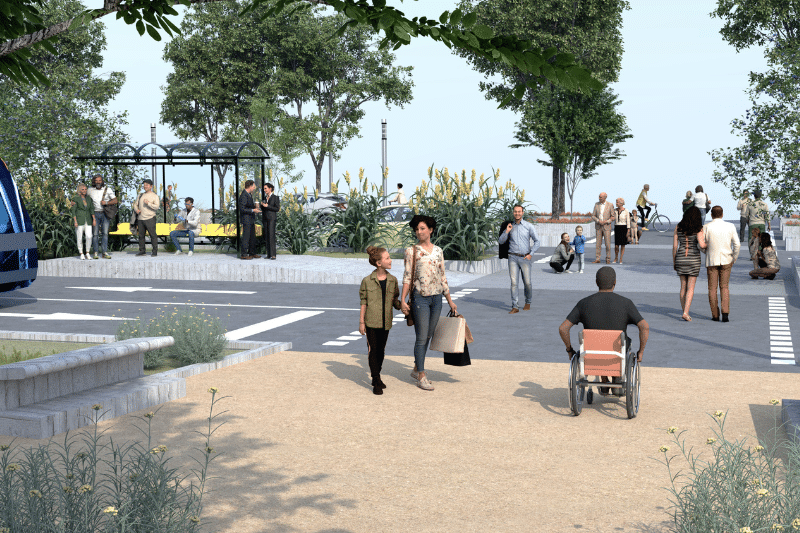 Infografía del aspecto final de la Gran Vía del Sureste (fuente: Ayuntamiento de Madrid)