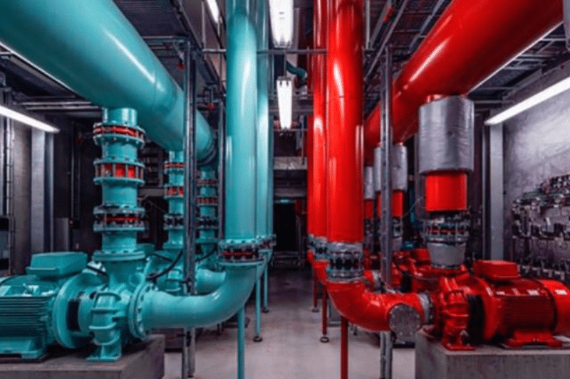 Tuberías de 'heat harvesting' (fuente: Meta).