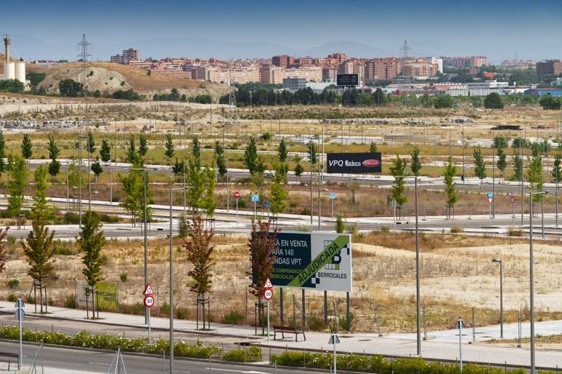 Obras de urbanización de Los Berrocales (foto: Fernando Galán).