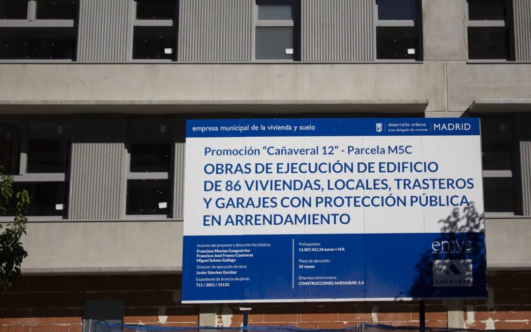 El Ayuntamiento inyecta 18,5 millones en EMVS Madrid para construir, entre otros, 816 pisos de alquiler asequible en El Cañaveral