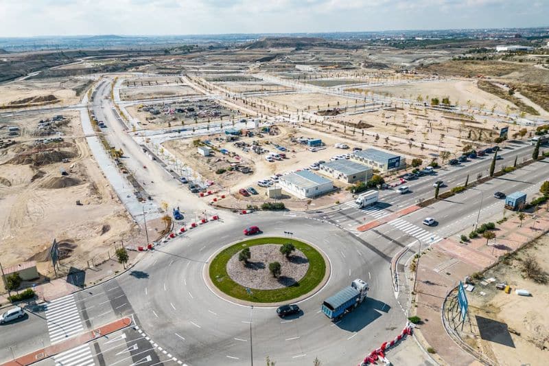 Obras de la etapa 1 de urbanización de Valdecarros en octubre de 2024 (fuente: Junta de Compensación de Valdecarros)