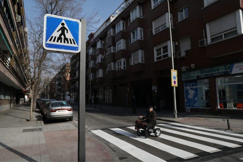 Primer paso de peatones inteligente de Madrid en la calle de Mateo García (fuente: Ayuntamiento de Madrid)