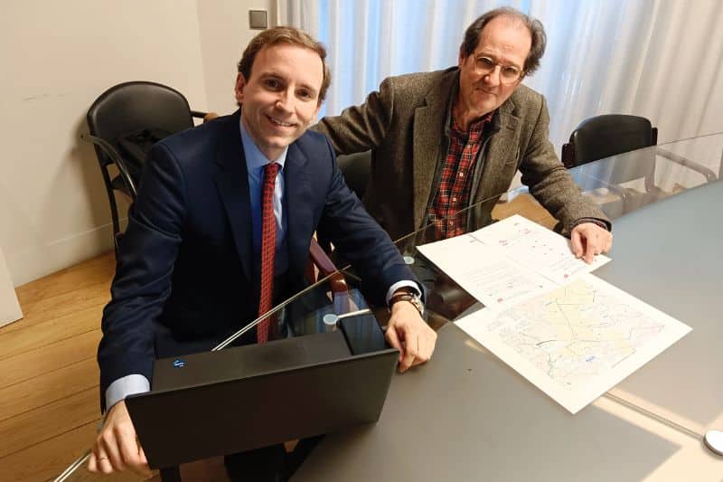 Ignacio Ortiz y Jaime Aldama, vocales del Colegio de Ingenieros de Caminos de Madrid (Fuente: Nuevo Sureste)