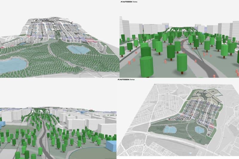 Renders que muestran la ordenación hipotética de la Nueva Centralidad del Este (fuente: Comisión Gestora de la Nueva Centralidad del Este)