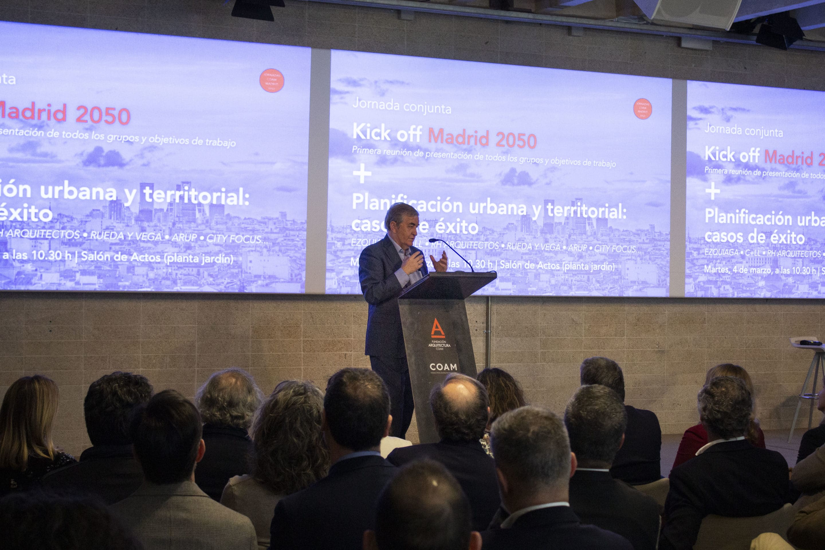 Sigfrido Herráez, decano del COAM en el 'Kick off' de Madrid 2050 (foto: Nuevo Sureste)