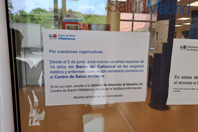 Sanidad redirige la Atención Primaria de El Cañaveral al centro de salud de Artilleros